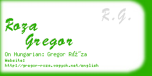 roza gregor business card